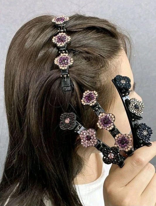 Pinzas de flores brillantes