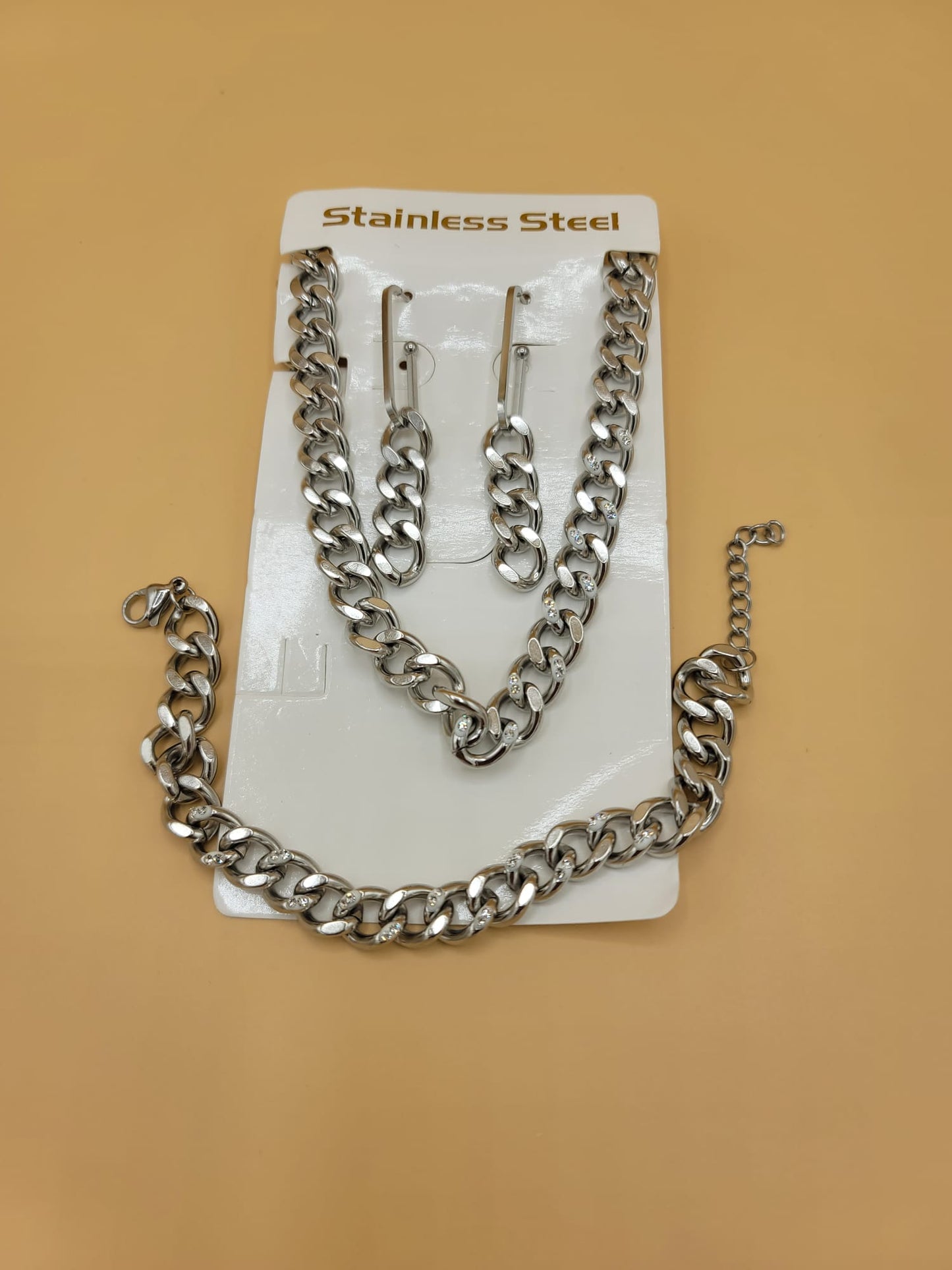 Set eslabones plateados