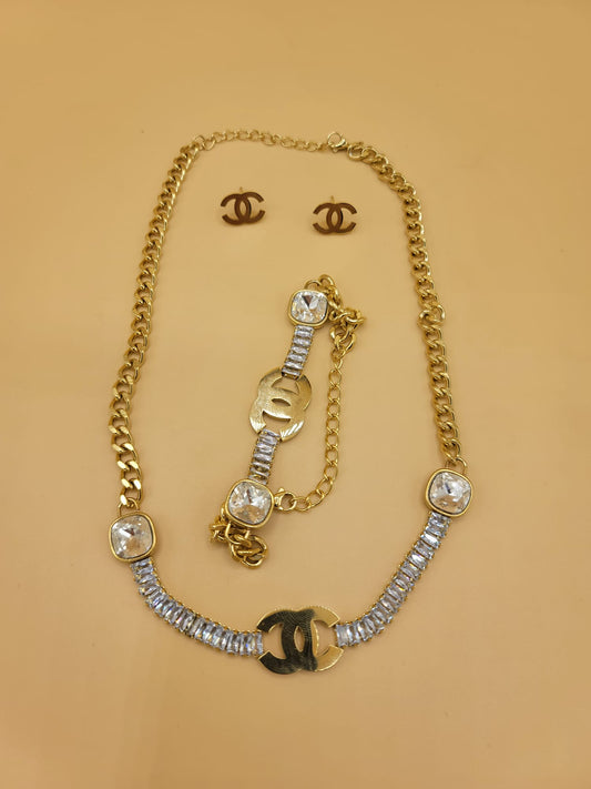 Set CC eslabones y pedrería